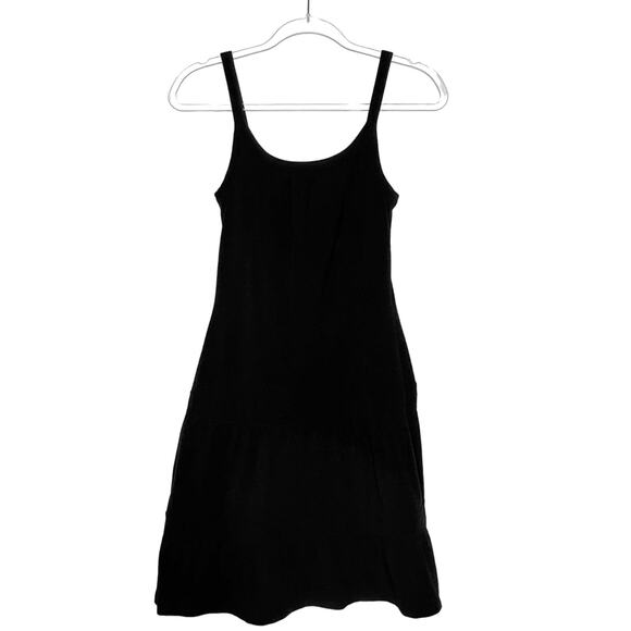 PRANA Breathe Knee Length Tank Dress A-Line Pullover Double Scoop Black Size XS - Picture 3 of 12